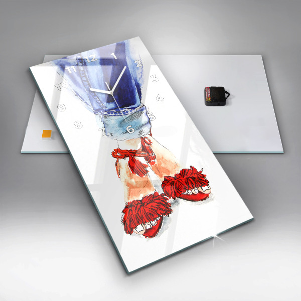 Reloj de vidrio vertical Alfileres de mujer - espejomat.es