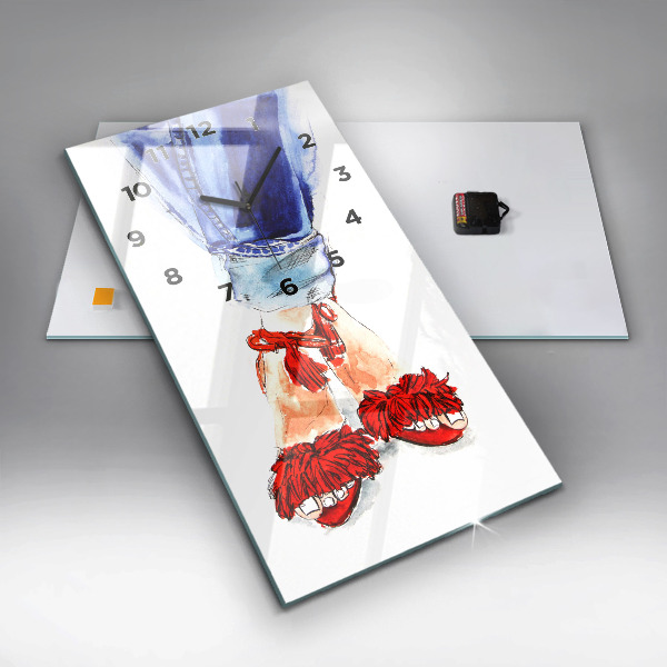 Reloj de vidrio vertical Alfileres de mujer - espejomat.es