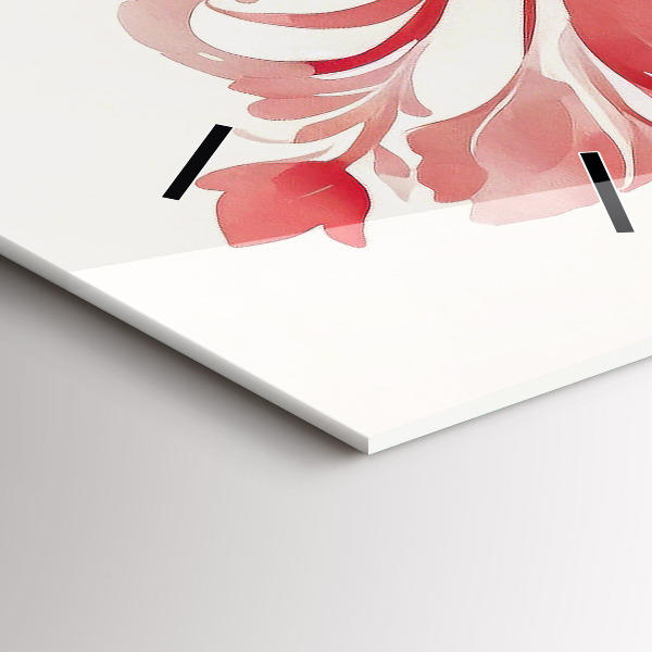 Reloj de vidrio vertical Flores rojas - espejomat.es