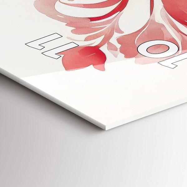 Reloj de vidrio vertical Flores rojas - espejomat.es