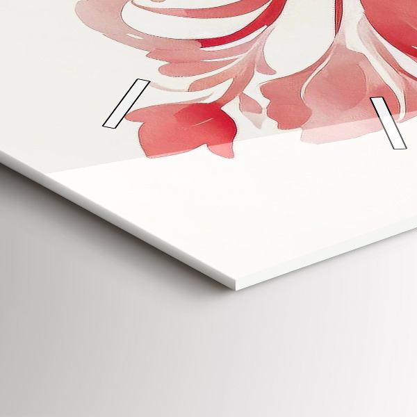 Reloj de vidrio vertical Flores rojas - espejomat.es