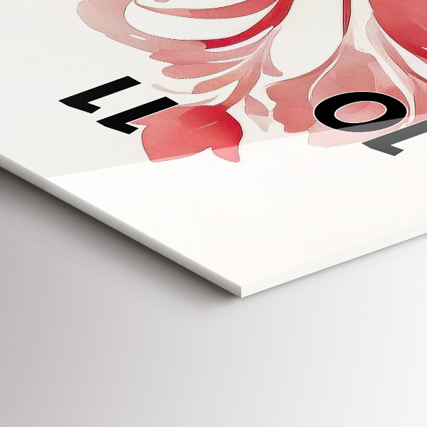 Reloj de vidrio vertical Flores rojas - espejomat.es