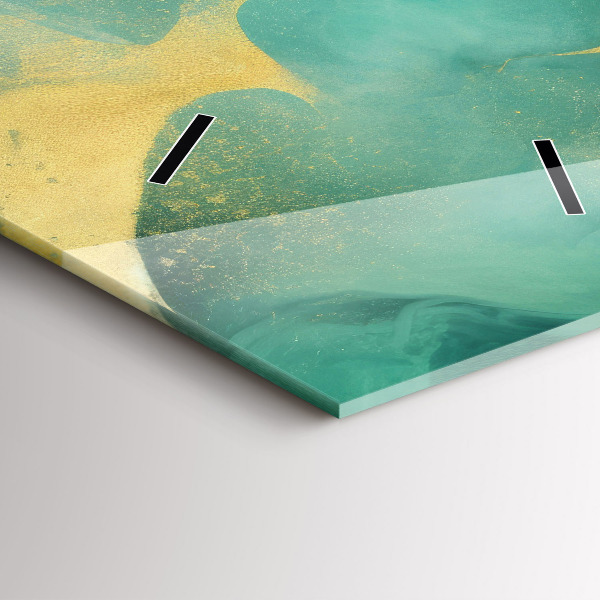 Reloj de cristal vertical Mármol verde - espejomat.es