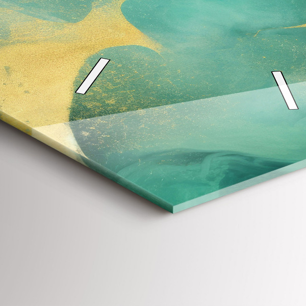 Reloj de cristal vertical Mármol verde - espejomat.es