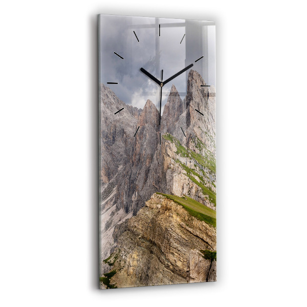 Reloj de cristal vertical Montañas rocosas - espejomat.es