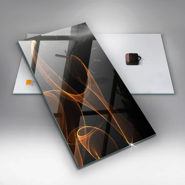 Reloj vertical Líneas naranjas - espejomat.es