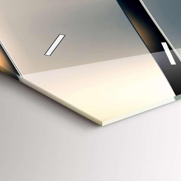 Reloj de vidrio vertical Patrón plateado - espejomat.es