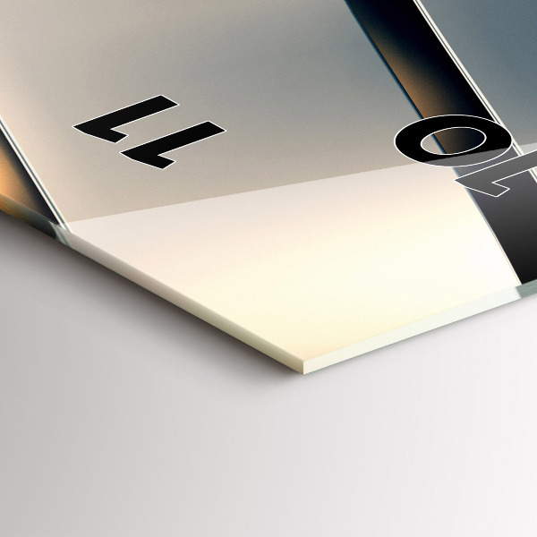 Reloj de vidrio vertical Patrón plateado - espejomat.es