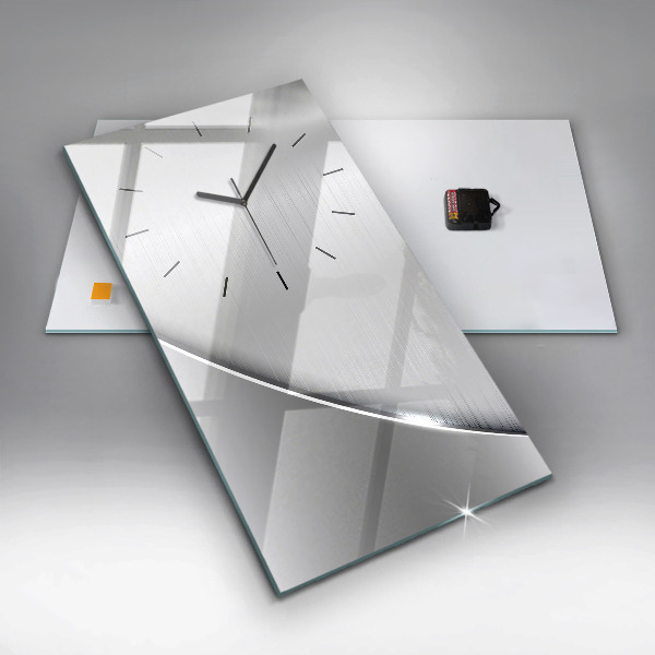 Reloj vertical Patrón plateado - espejomat.es