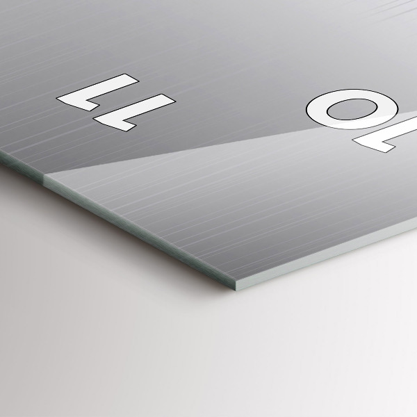 Reloj vertical Patrón plateado - espejomat.es