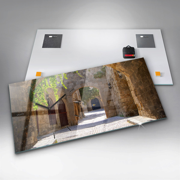 Reloj horizontal Pintoresca calle de Rodas