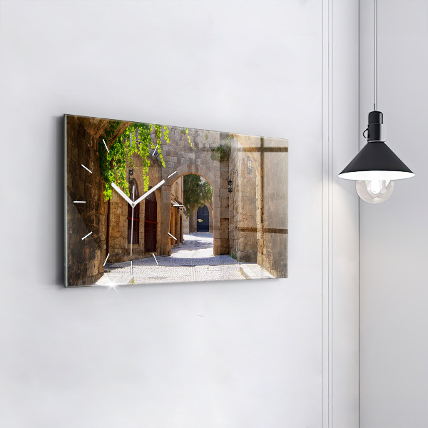 Reloj horizontal Pintoresca calle de Rodas