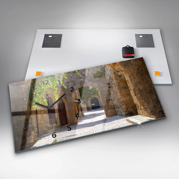 Reloj horizontal Pintoresca calle de Rodas