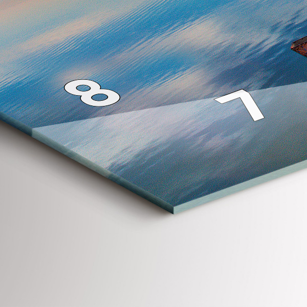 Reloj de cristal horizontal Puente del lago