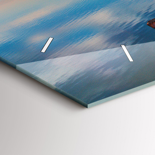 Reloj de cristal horizontal Puente del lago