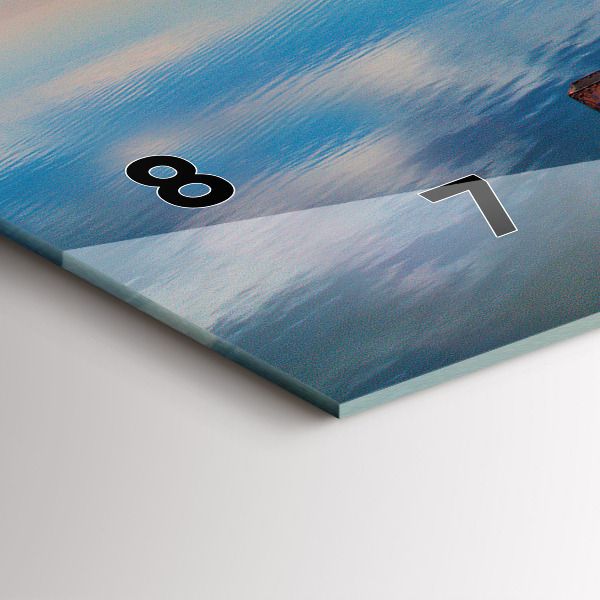 Reloj de cristal horizontal Puente del lago