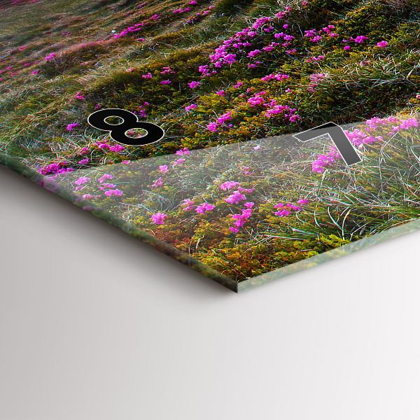 Reloj de cristal horizontal Flores al amanecer