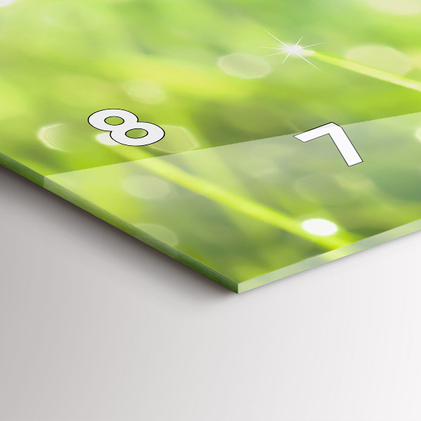 Reloj de cristal horizontal Hierba verde