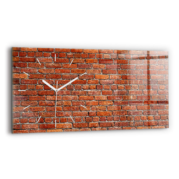 Reloj horizontal Pared de ladrillo viejo