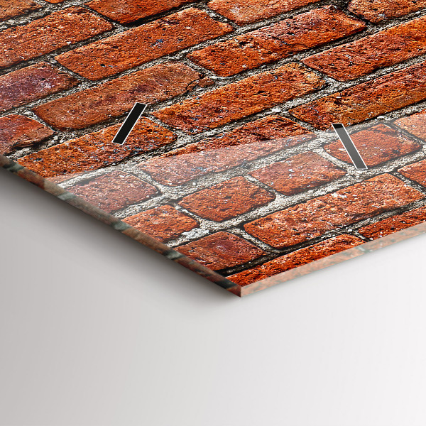 Reloj horizontal Pared de ladrillo viejo