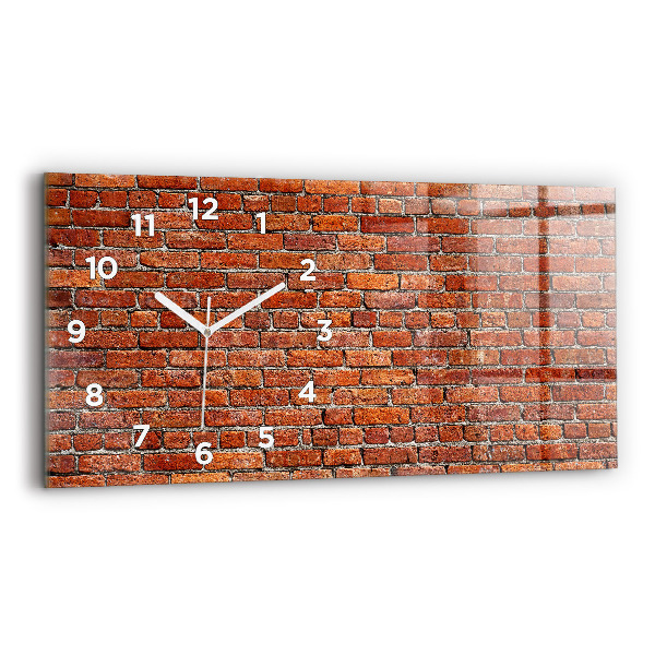 Reloj horizontal Pared de ladrillo viejo