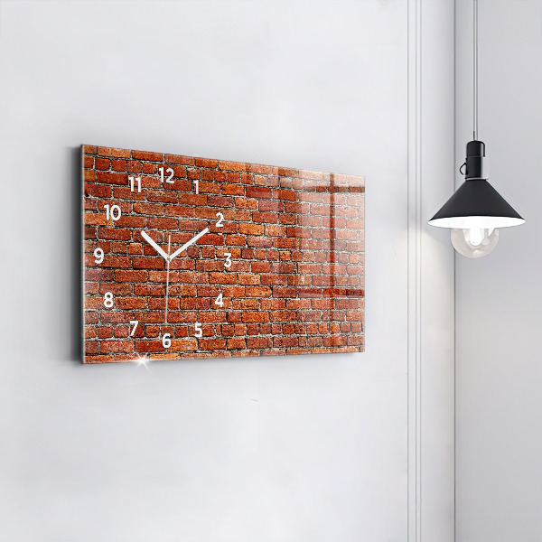 Reloj horizontal Pared de ladrillo viejo