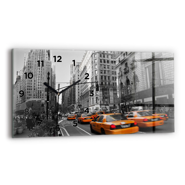 Reloj horizontal Manhattan y taxis
