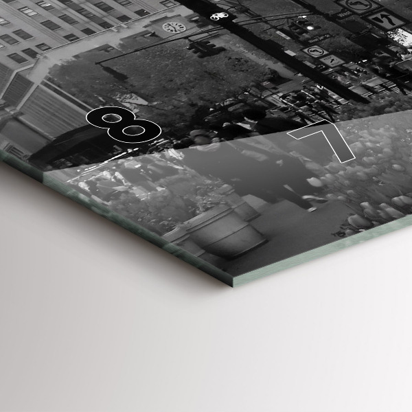 Reloj horizontal Manhattan y taxis