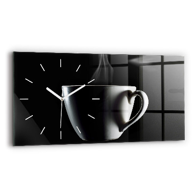 Reloj de cristal horizontal Taza de café