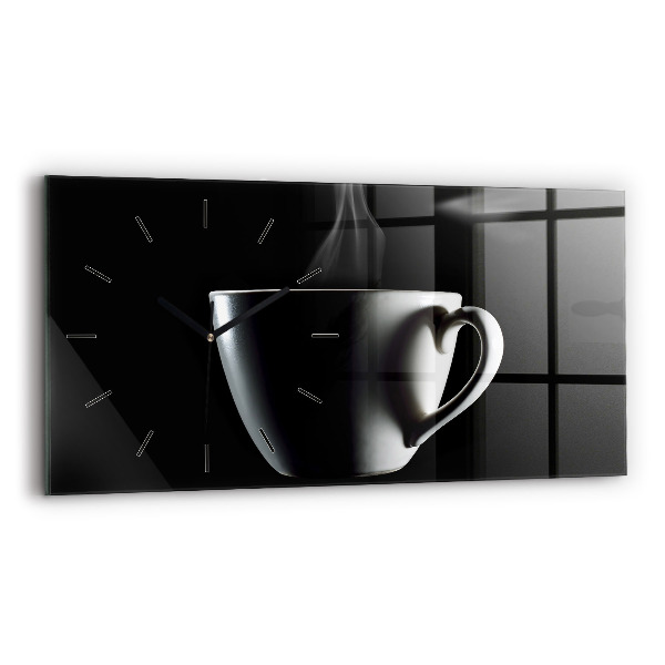 Reloj de cristal horizontal Taza de café