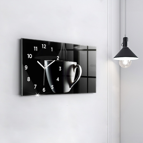 Reloj de cristal horizontal Taza de café