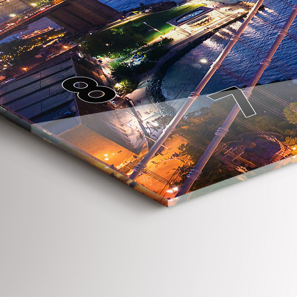 Reloj horizontal Nueva York y la puesta de sol