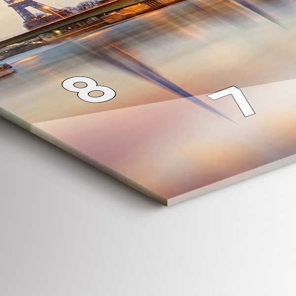 Reloj de cristal horizontal Panorama con la Torre Eiffel