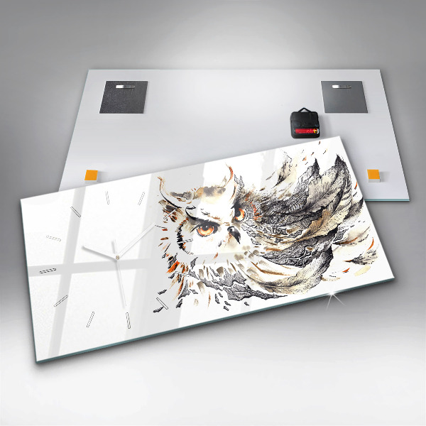 Reloj horizontal Búho símbolo de sabiduría