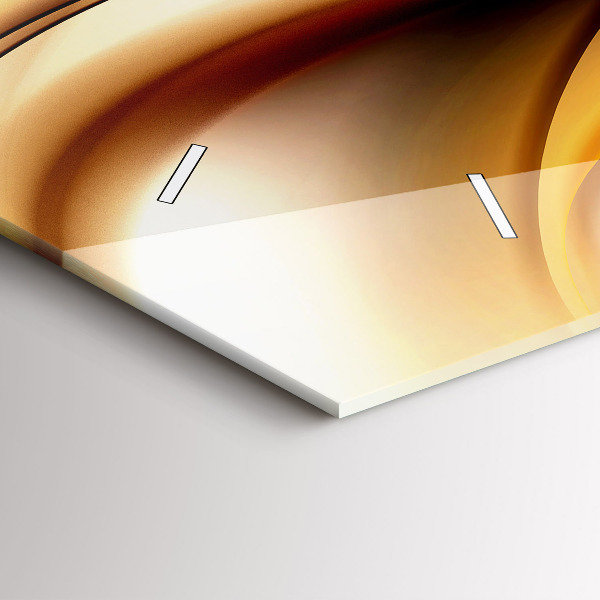 Reloj de cristal horizontal Olas abstractas