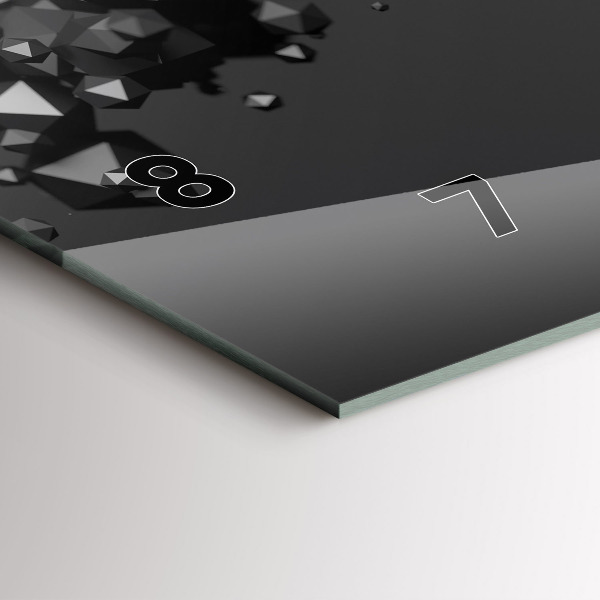 Reloj horizontal Abstracción negra