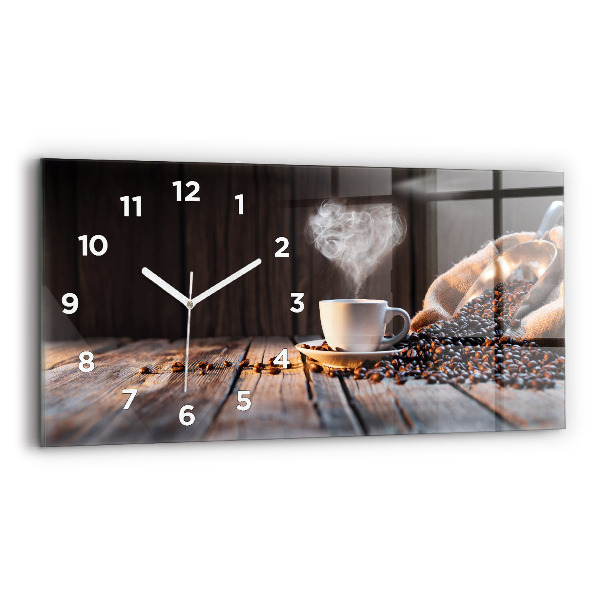 Reloj de cristal horizontal Taza de café