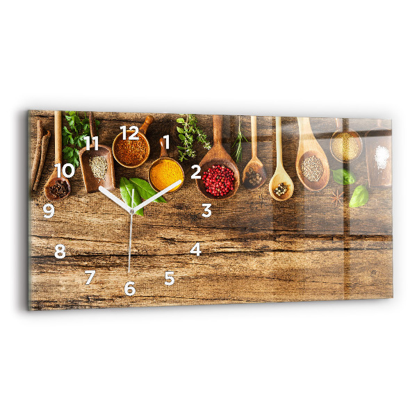 Reloj horizontal Cucharas de especias