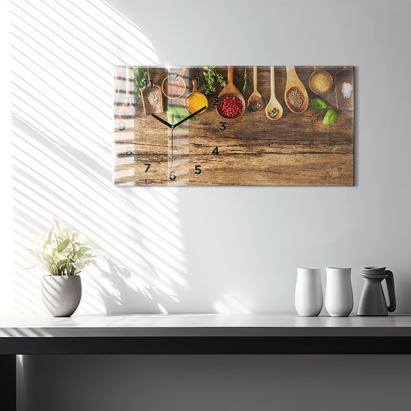 Reloj horizontal Cucharas de especias