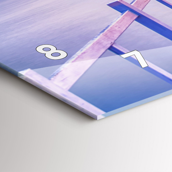 Reloj horizontal Puente en el puerto al atardecer