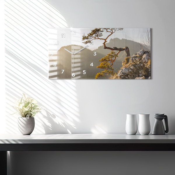 Reloj horizontal Árbol en la montaña