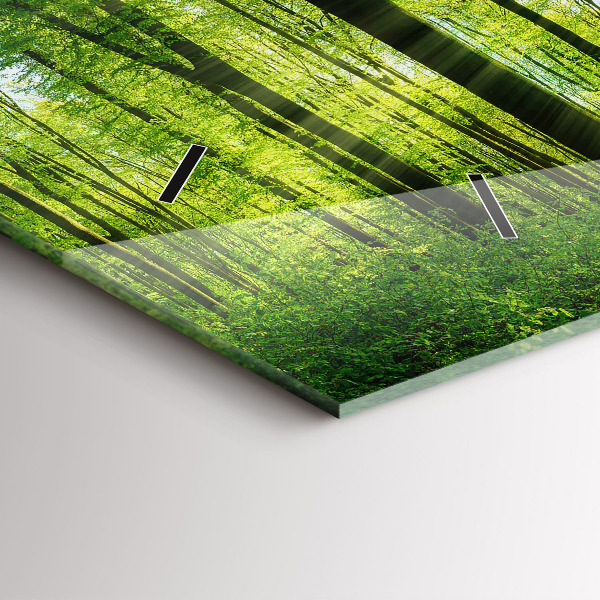 Reloj de cristal horizontal Árboles en el bosque