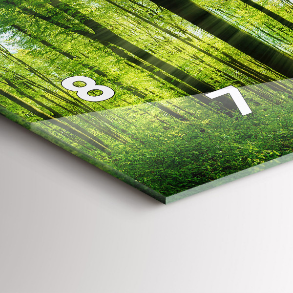 Reloj de cristal horizontal Árboles en el bosque