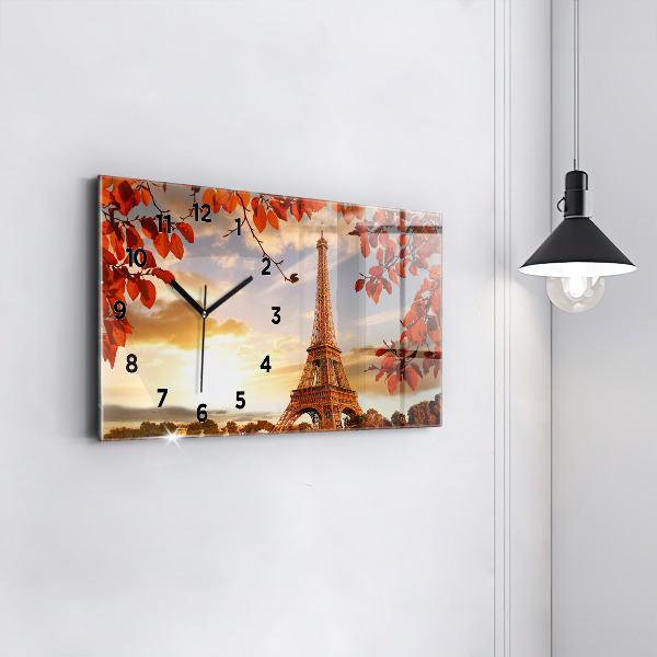Reloj de cristal horizontal Torre Eiffel