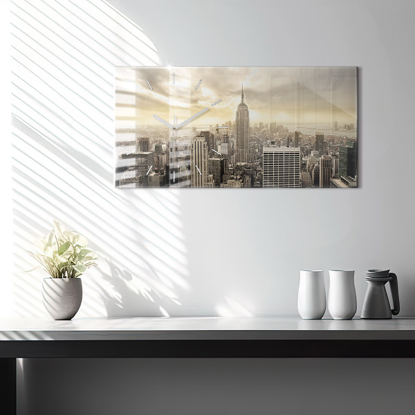 Reloj de cristal horizontal Torres en Nueva York