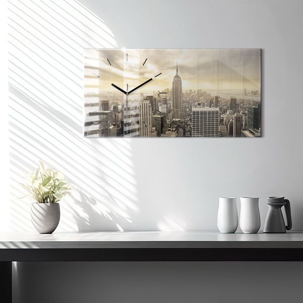 Reloj de cristal horizontal Torres en Nueva York