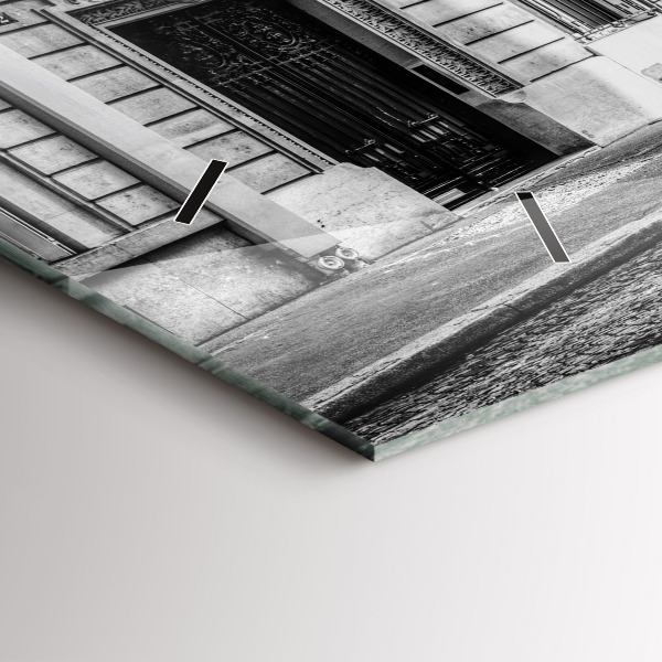 Reloj de cristal horizontal Ciudad de coches antiguos