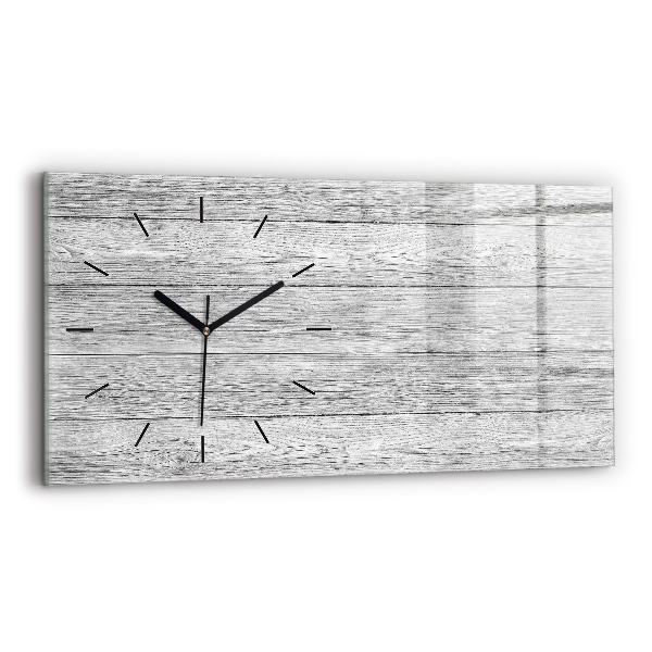 Reloj de cristal horizontal Paneles de madera