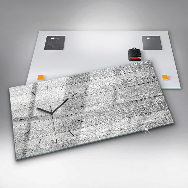 Reloj de cristal horizontal Paneles de madera