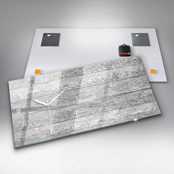 Reloj de cristal horizontal Paneles de madera